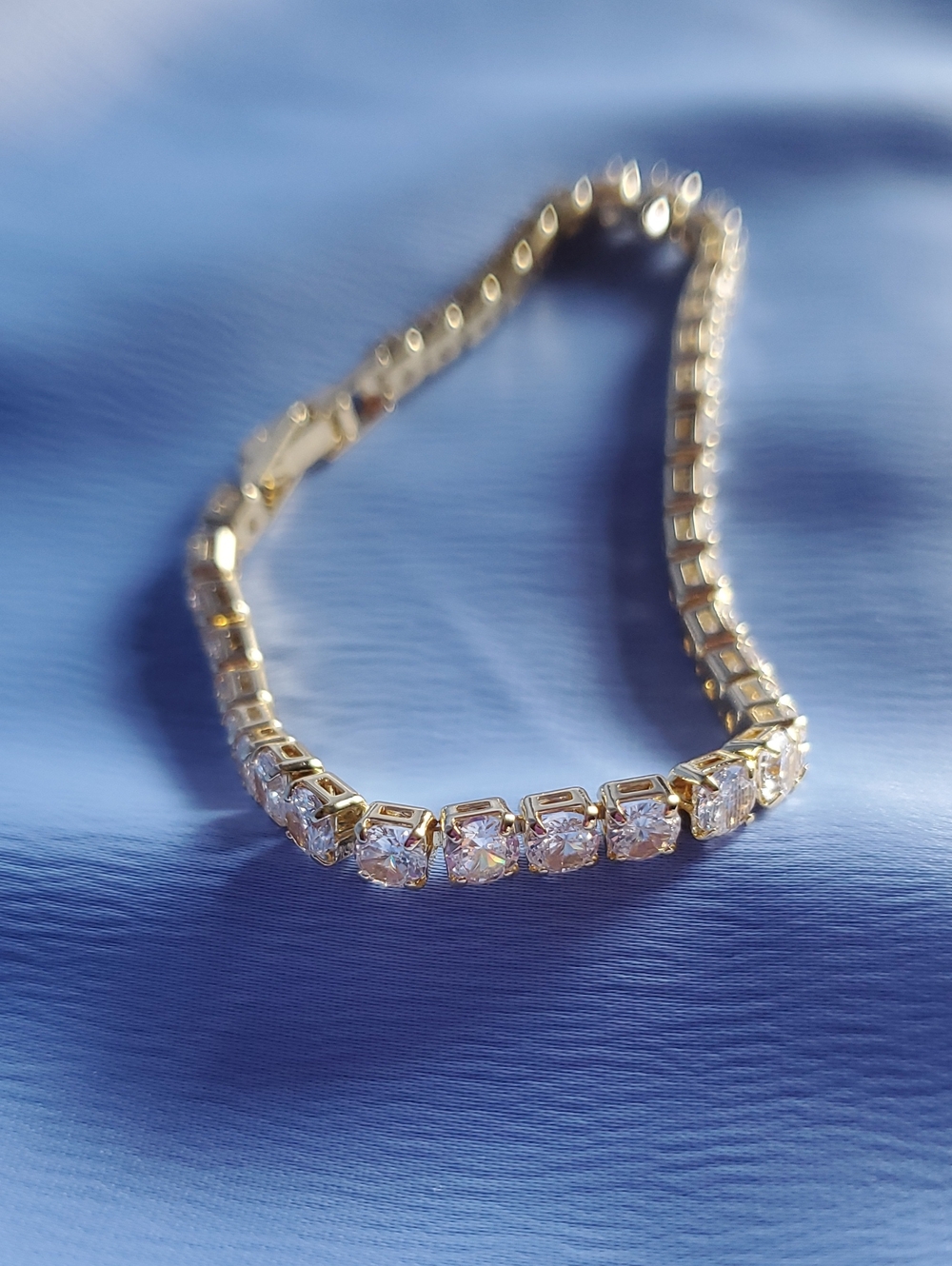 Gold Filled 6.5"Tennis Bracelet with Cz - Women Jewelry